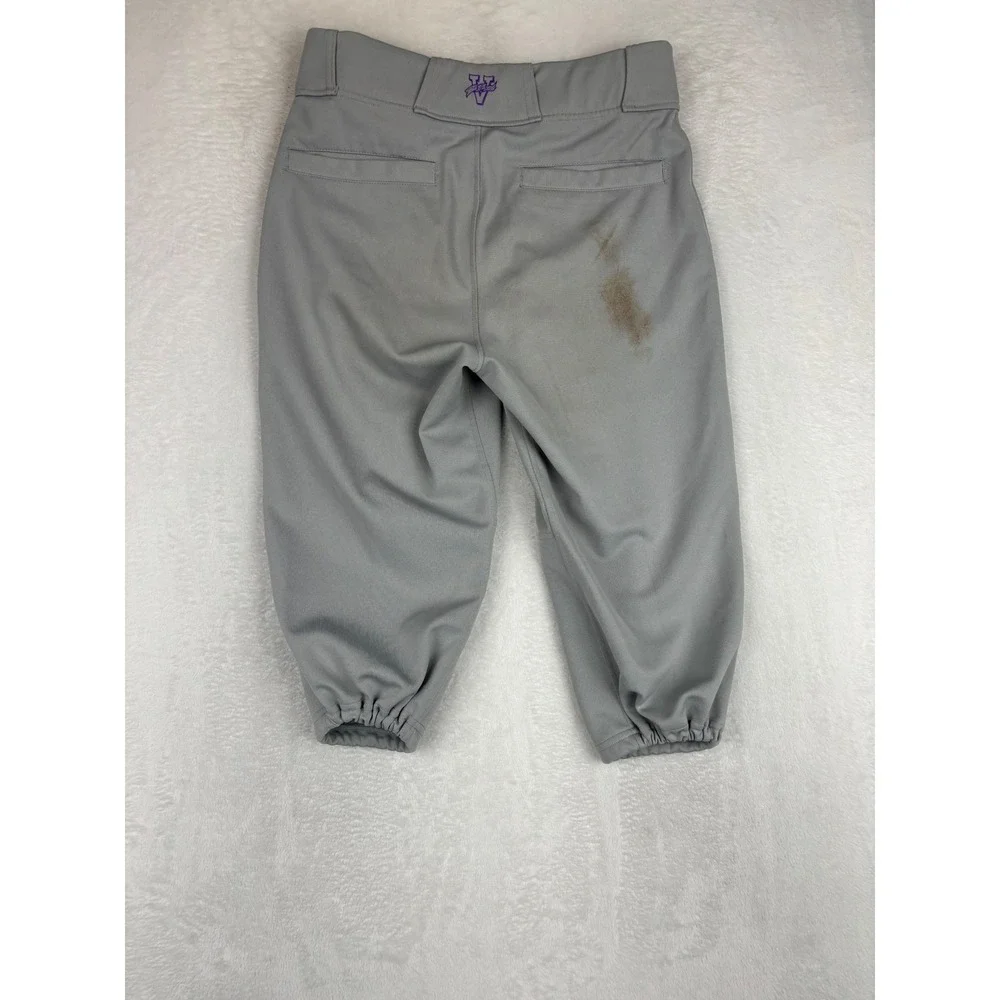 Victory Custom Athletic Mens Baseball Pants Grey 32x18 & 32x19 USA Made Lot of 2